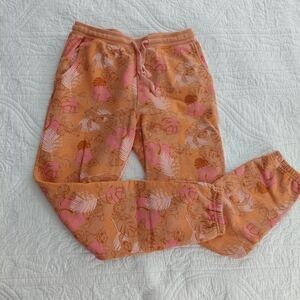 Disney STITCH Peach & Pink Floral Jogger Sweatpants